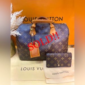 Louis Vuitton Speedy 30 and wallet